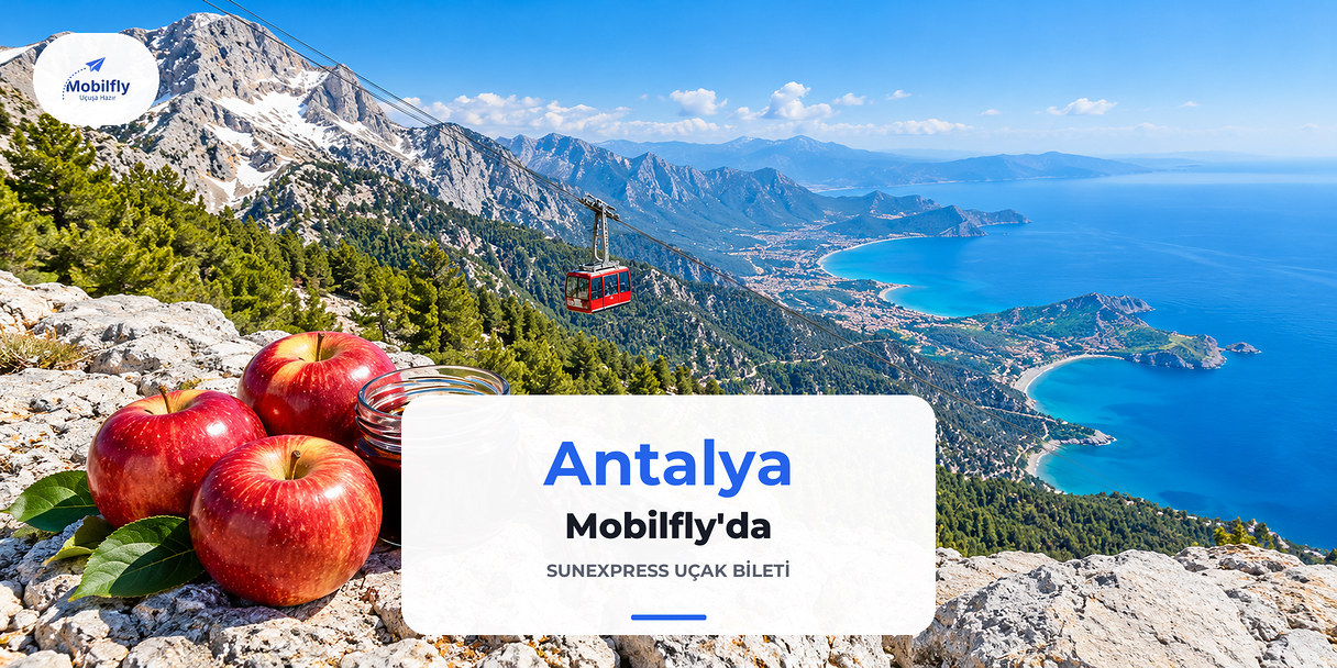 Tahtalı Dağı zirvesinden Kemer kıyısı, Antalya