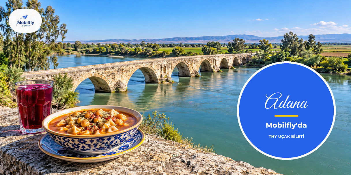 Misis'te Ceyhan Nehri üzerindeki eski taş köprü, Adana